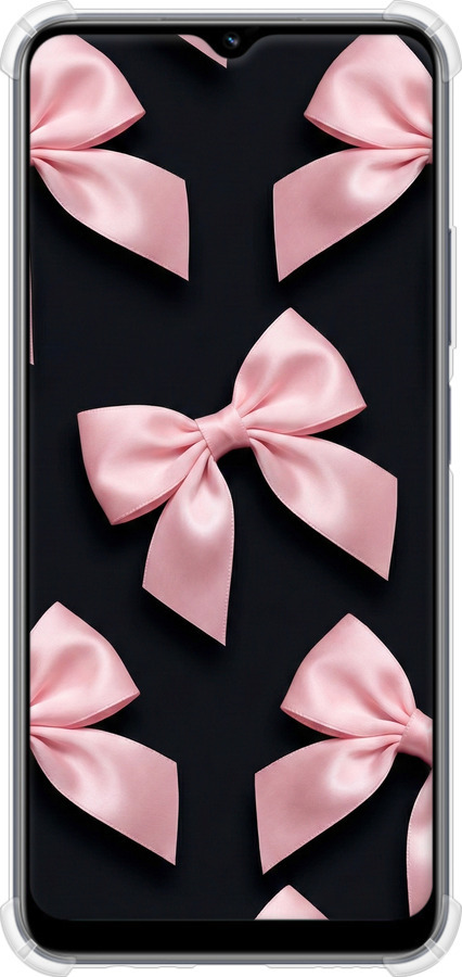 Силіконовий протиударний с посиленими кутами чехол Coquette Ribbons Dark Coquette для Realme C33 - 6767sp-2870 изображение 
