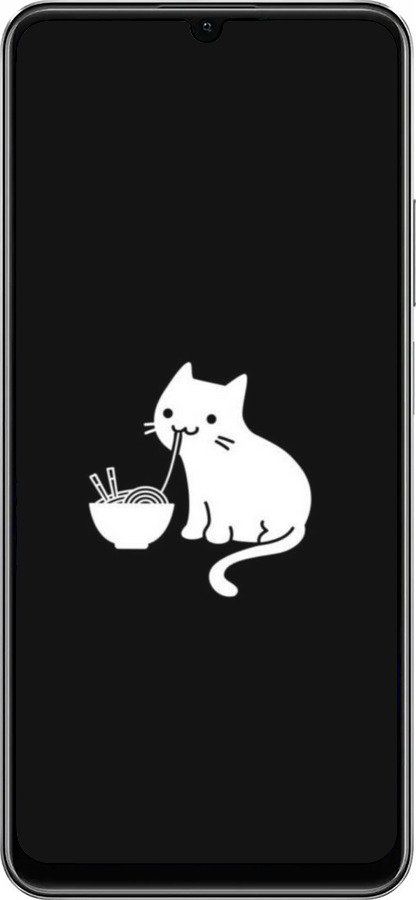 TPU чехол С милым котом на черном фоне для Realme C53 - 6528b-3128 изображение 