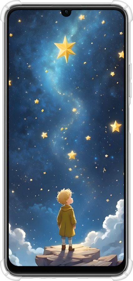 Силикон с усиленными углами чехол Маленький принц для Realme C51 - 6326sp-3467 изображение 