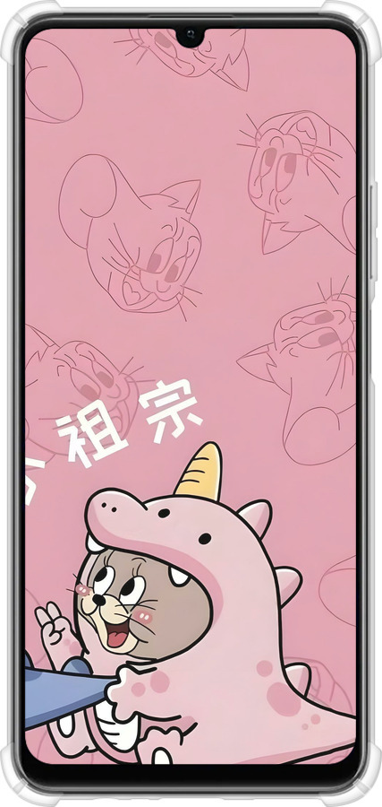 Силикон с усиленными углами чехол Том и джерри 2 для Realme Note 50 - 6359sp-3752 изображение 