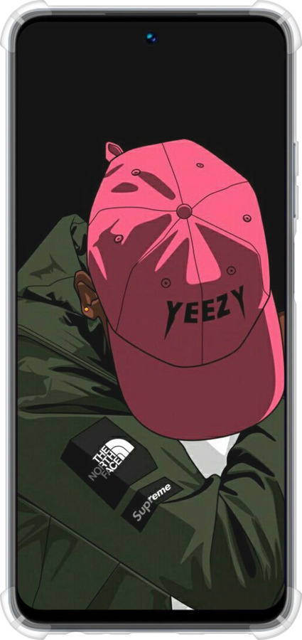 Силикон с усиленными углами чехол logo de yeezy для Realme C55 - 3995sp-2992 изображение 
