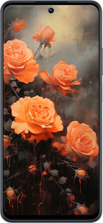 Силиконовый чехол Оранжевые розы для Realme C55 - 5944u-2992 изображение 