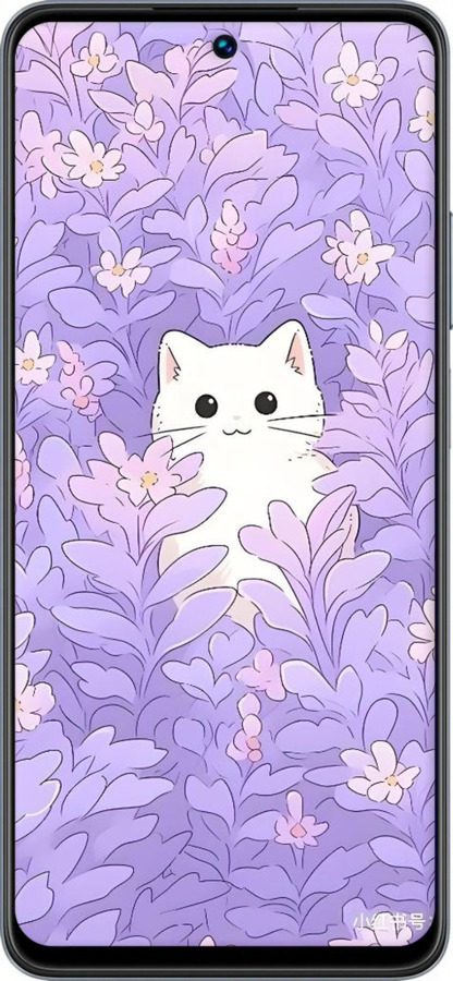 Силіконовий чехол Котик в цветах для Realme C55 - 6390u-2992 изображение 
