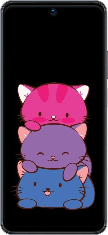 Силиконовый чехол Милые кошки для Realme C55 - 6518u-2992 изображение 