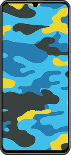 TPU чехол Желто-голубой камуфляж для Realme C61 - 1084b-3781 изображение 