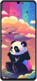 TPU чехол Панда в облаках для Realme C61 - 5585b-3781 изображение 