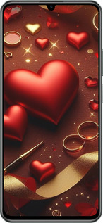 TPU чехол Сердечки v3 для Realme C61 - 5833b-3781 изображение 