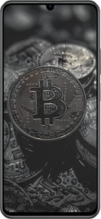 TPU чехол Black Bitcoin для Realme C61 - 6090b-3781 изображение 