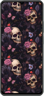TPU чехол Черепи та троянди для Realme C61 - 6316b-3781 изображение 