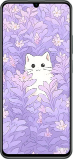 TPU чехол Котик в цветах для Realme C61 - 6390b-3781 изображение 