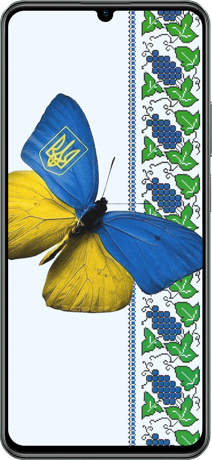 TPU чехол Жовто-блакитний метелик  для Realme C61 - 1054b-3781 изображение 