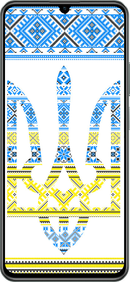 TPU чехол Герб - вышиванка желто-голубая для Realme C61 - 1197b-3781 изображение 
