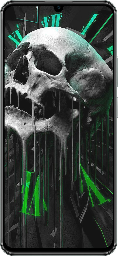 TPU чехол Череп-часы для Realme C61 - 4100b-3781 изображение 