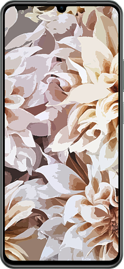 TPU чехол пионы акварелью для Realme C61 - 4376b-3781 изображение 