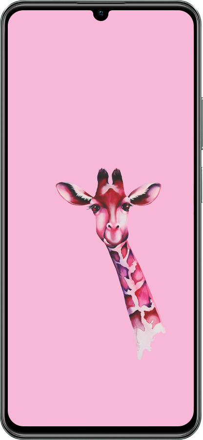 TPU чехол Розовая жирафа для Realme C61 - 4441b-3781 изображение 
