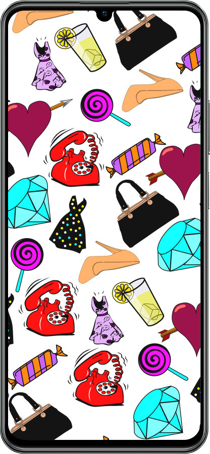 TPU чехол stickers для Realme C61 - 4757b-3781 изображение 