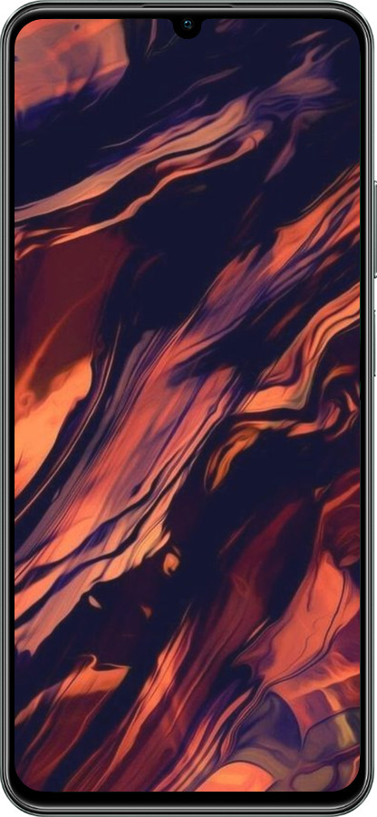 TPU чехол Черно-оранжевая абстракция для Realme C61 - 5340b-3781 изображение 