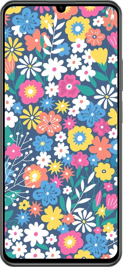 TPU чехол Квітковий фон v4 для Realme C61 - 5494b-3781 изображение 