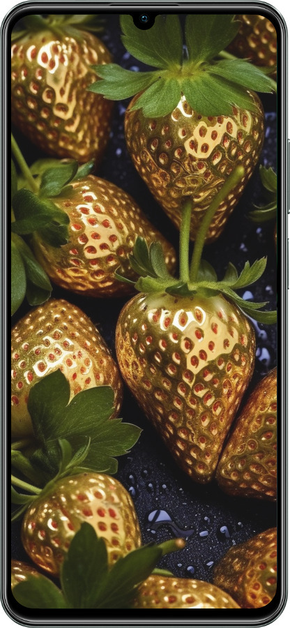 TPU чехол Золотая клубника для Realme C61 - 5637b-3781 изображение 