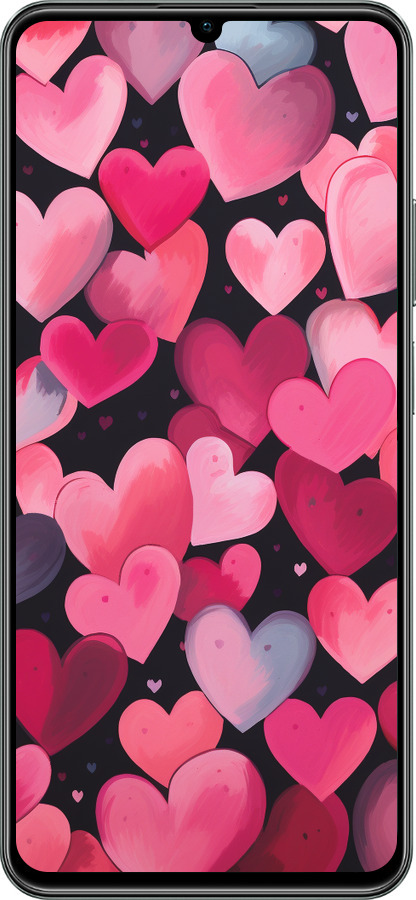 TPU чехол Сердечки 4 для Realme C61 - 5662b-3781 изображение 