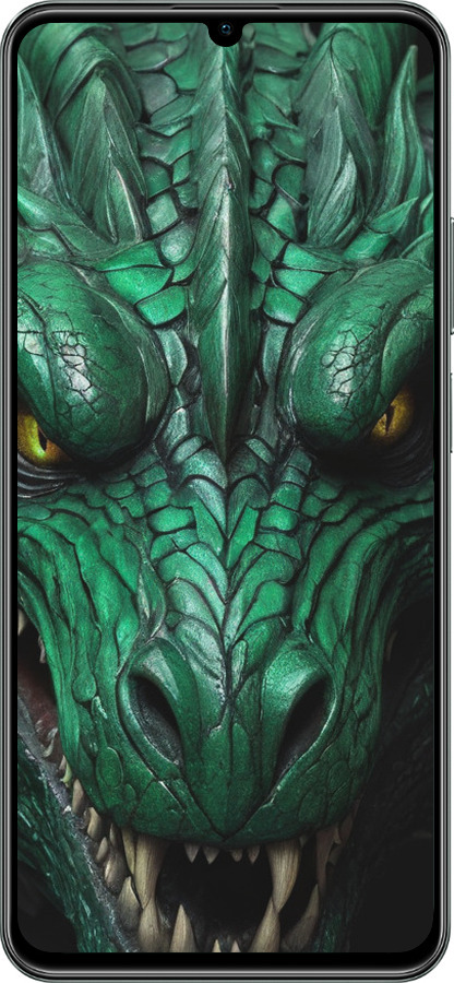 TPU чехол Зелёный дракон v2 для Realme C61 - 5817b-3781 изображение 
