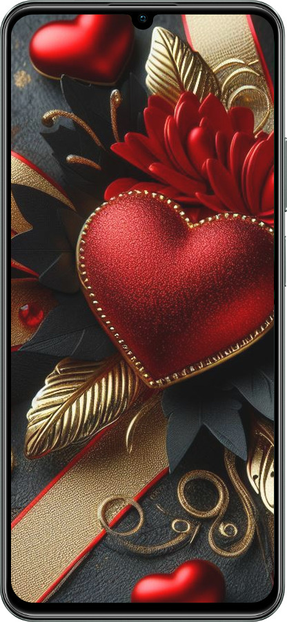 TPU чехол Сердечки v2 для Realme C61 - 5832b-3781 изображение 