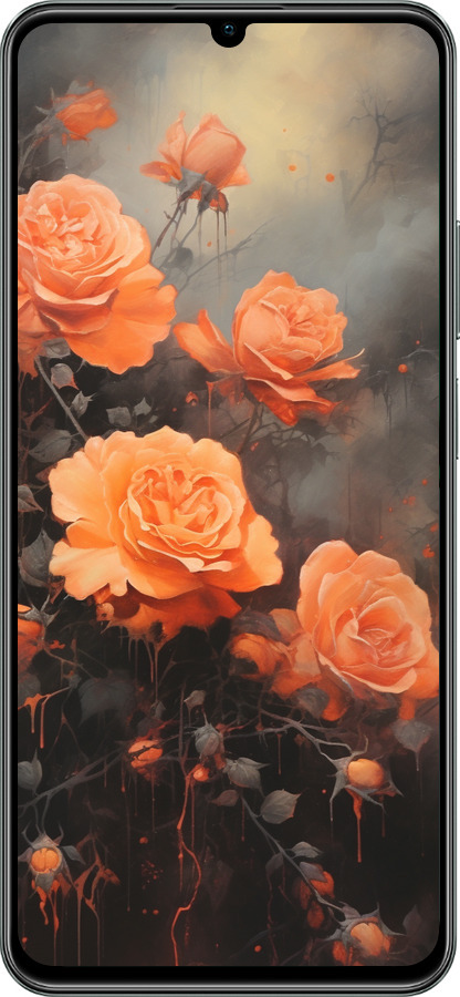 TPU чехол Оранжевые розы для Realme C61 - 5944b-3781 изображение 