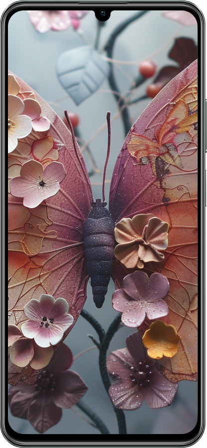 TPU чехол Fairy Butterfly для Realme C61 - 6048b-3781 изображение 