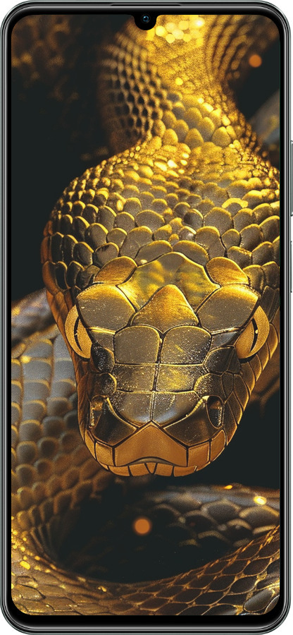 TPU чехол Golden snake для Realme C61 - 6072b-3781 изображение 