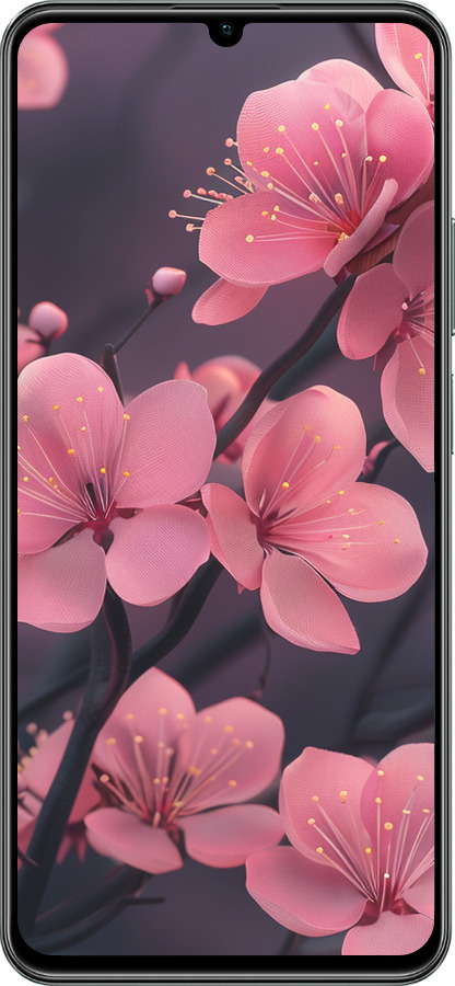 TPU чехол Пурпурова сакура для Realme C61 - 6075b-3781 изображение 