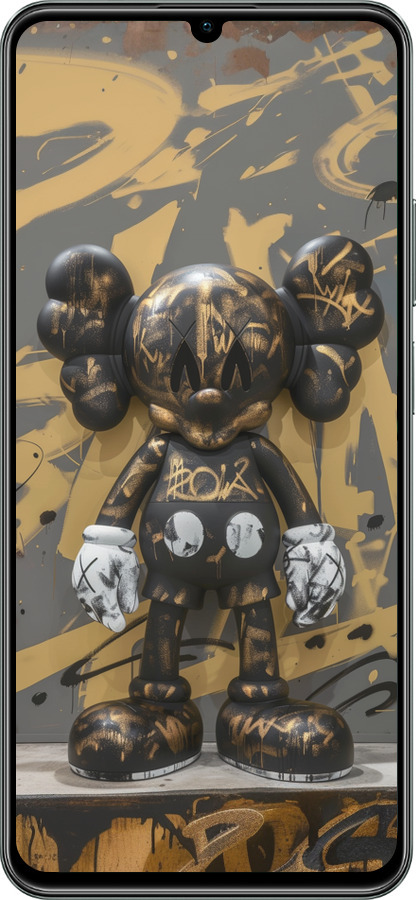 TPU чехол Bronze kaws для Realme C61 - 6097b-3781 изображение 
