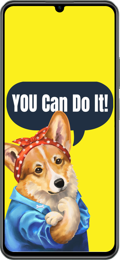 TPU чехол чехол с корги You Can Do It для Realme C61 - 6184b-3781 изображение 