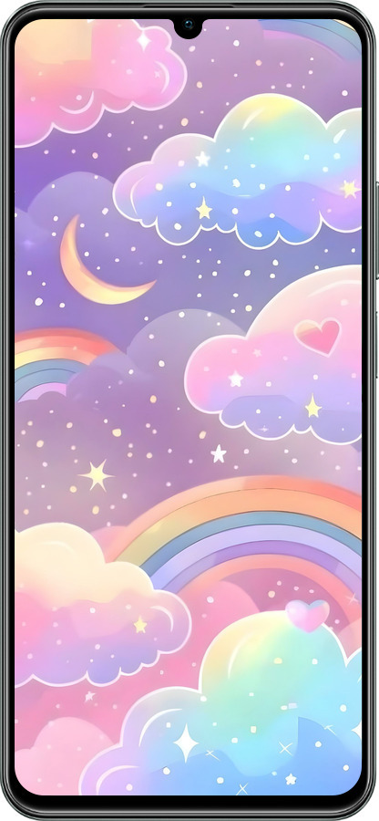 TPU чехол Хмари та веселка для Realme C61 - 6312b-3781 изображение 