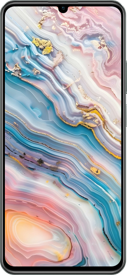 TPU чехол Мрамор красивый для Realme C61 - 6376b-3781 изображение 