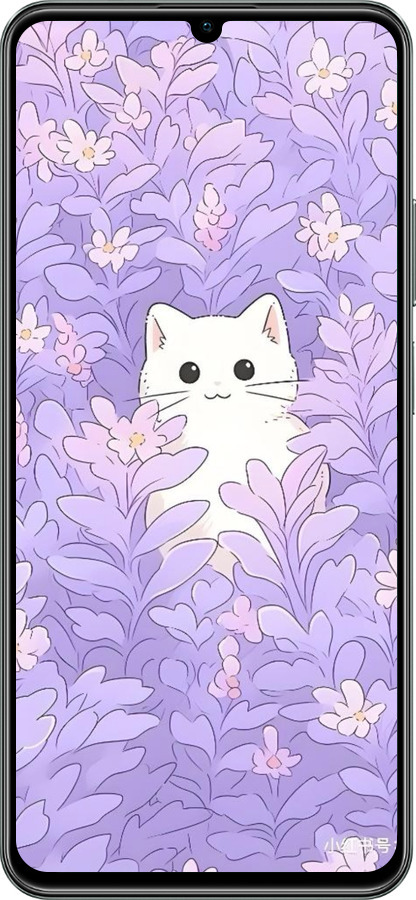 TPU чехол Котик в цветах для Realme C61 - 6390b-3781 изображение 