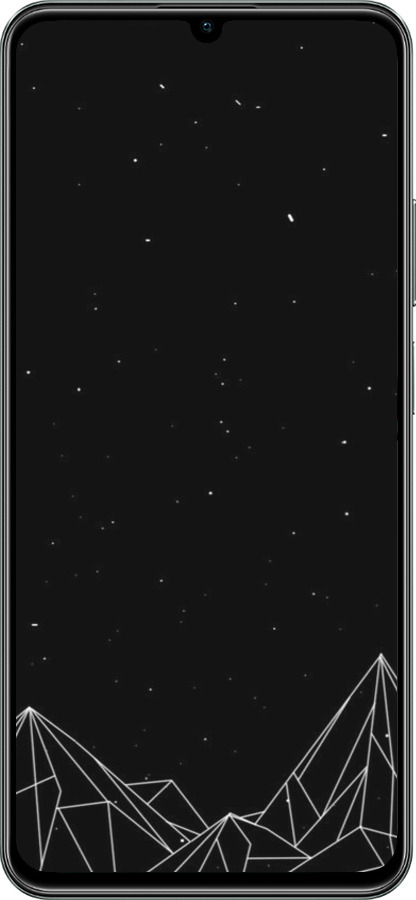 TPU чехол Черно белые абстрактные горы для Realme C61 - 6437b-3781 изображение 
