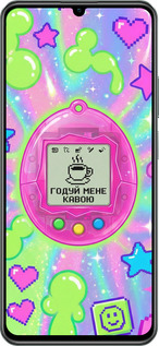 Силиконовый чехол Y2K Aesthetic Retro Pet: Годуй мене кавою для Realme C61 - 6784u-3781 изображение 