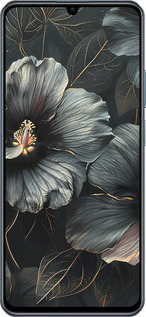 TPU чехол Черные цветы для Realme C63 4G - 6031b-3745 изображение 