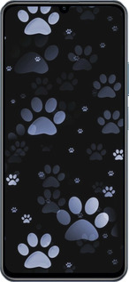 TPU чехол С синими отпечатками лап для Realme C63 4G - 6441b-3745 изображение 