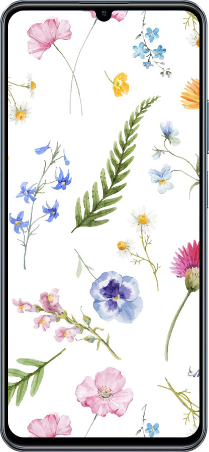 TPU чехол Цветочный фон v2 для Realme C63 4G - 5472b-3745 изображение 