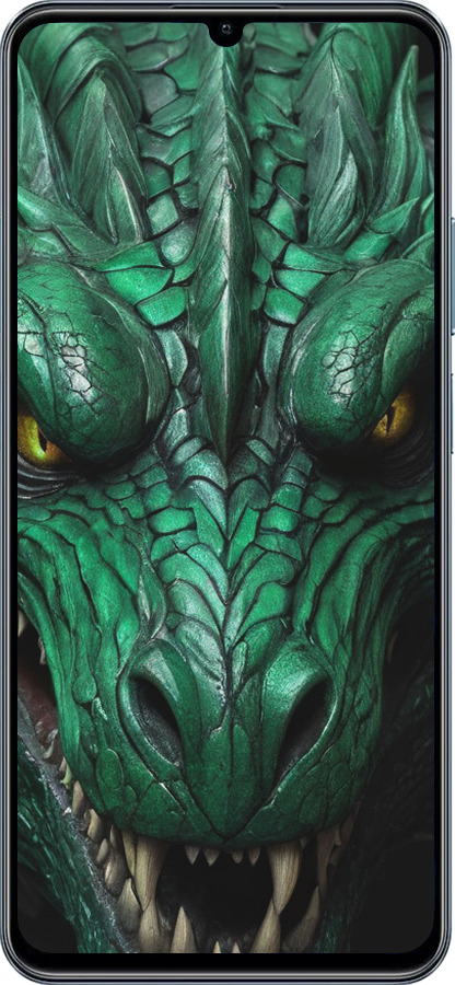 TPU чехол Зелёный дракон v2 для Realme C63 4G - 5817b-3745 изображение 