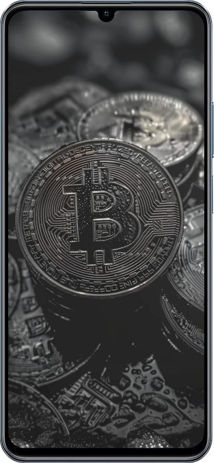 TPU чехол Black Bitcoin для Realme C63 4G - 6090b-3745 изображение 