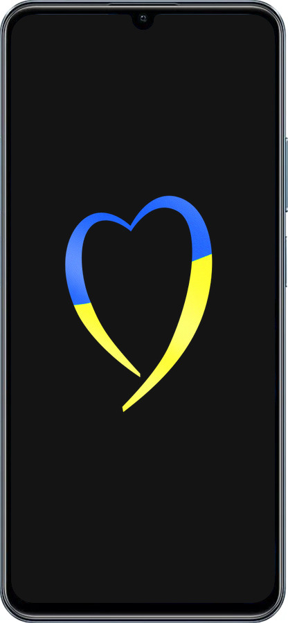 TPU чехол Жёлто-голубое сердце для Realme C63 4G - 885b-3745 изображение 