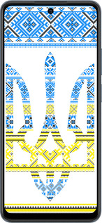 TPU чехол Герб - вышиванка желто-голубая для Realme C65 4G - 1197b-3719 изображение 