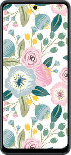 TPU чехол Цветочные обои v2 для Realme C65 4G - 5602b-3719 изображение 