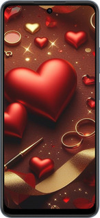 TPU чехол Сердечки v3 для Realme C65 4G - 5833b-3719 изображение 