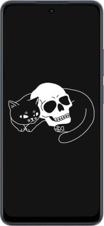TPU чехол С изображением кота и черепа для Realme C65 4G - 6491b-3719 изображение 