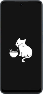 TPU чехол С милым котом на черном фоне для Realme C65 4G - 6528b-3719 изображение 