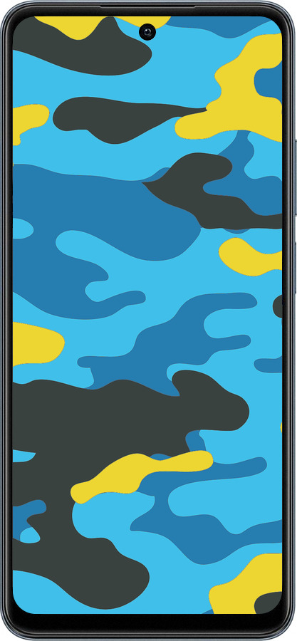 TPU чехол Жовто-блакитний камуфляж для Realme C65 4G - 1084b-3719 изображение 