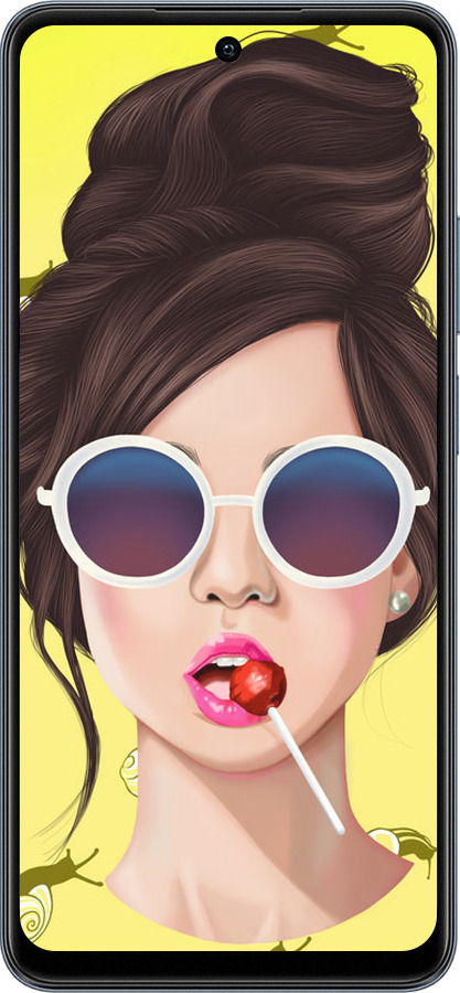 TPU чехол Девушка с чупа-чупсом для Realme C65 4G - 3979b-3719 изображение 
